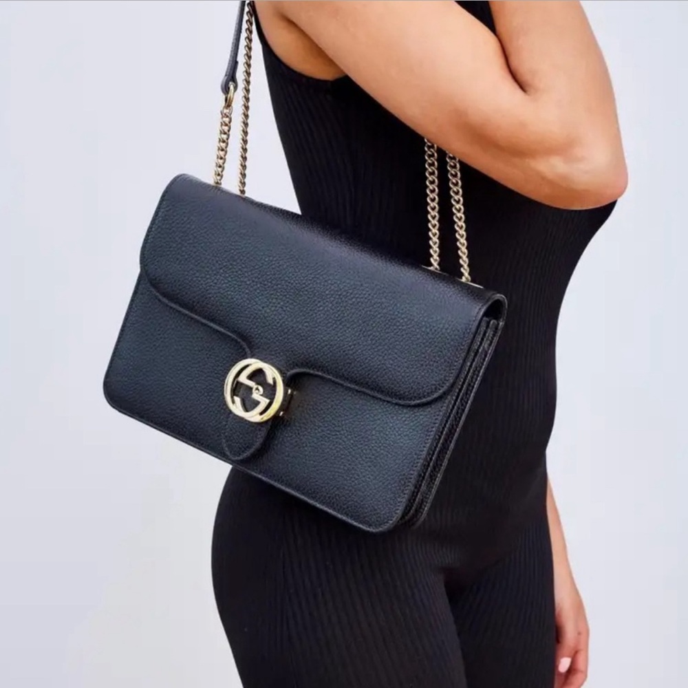 100% Authentic Gucci Interlocking Bag W/ Dust Bag… - image 2